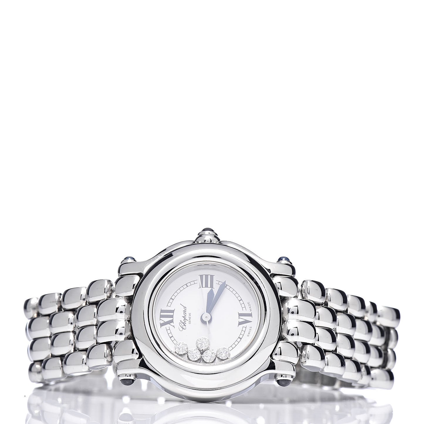 Stainless Steel 5 Diamond 26mm Happy Sport Quartz Watch