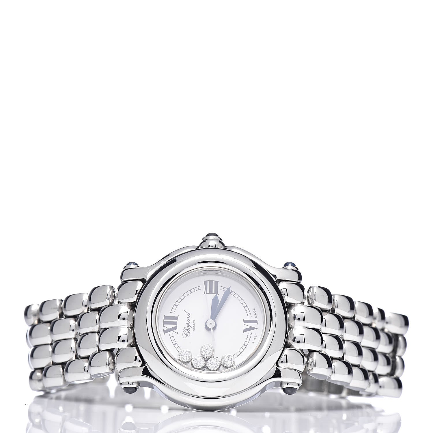 Chopard Stainless Steel 5 Diamond 26mm Happy Sport Quartz Watch 3 of 6
