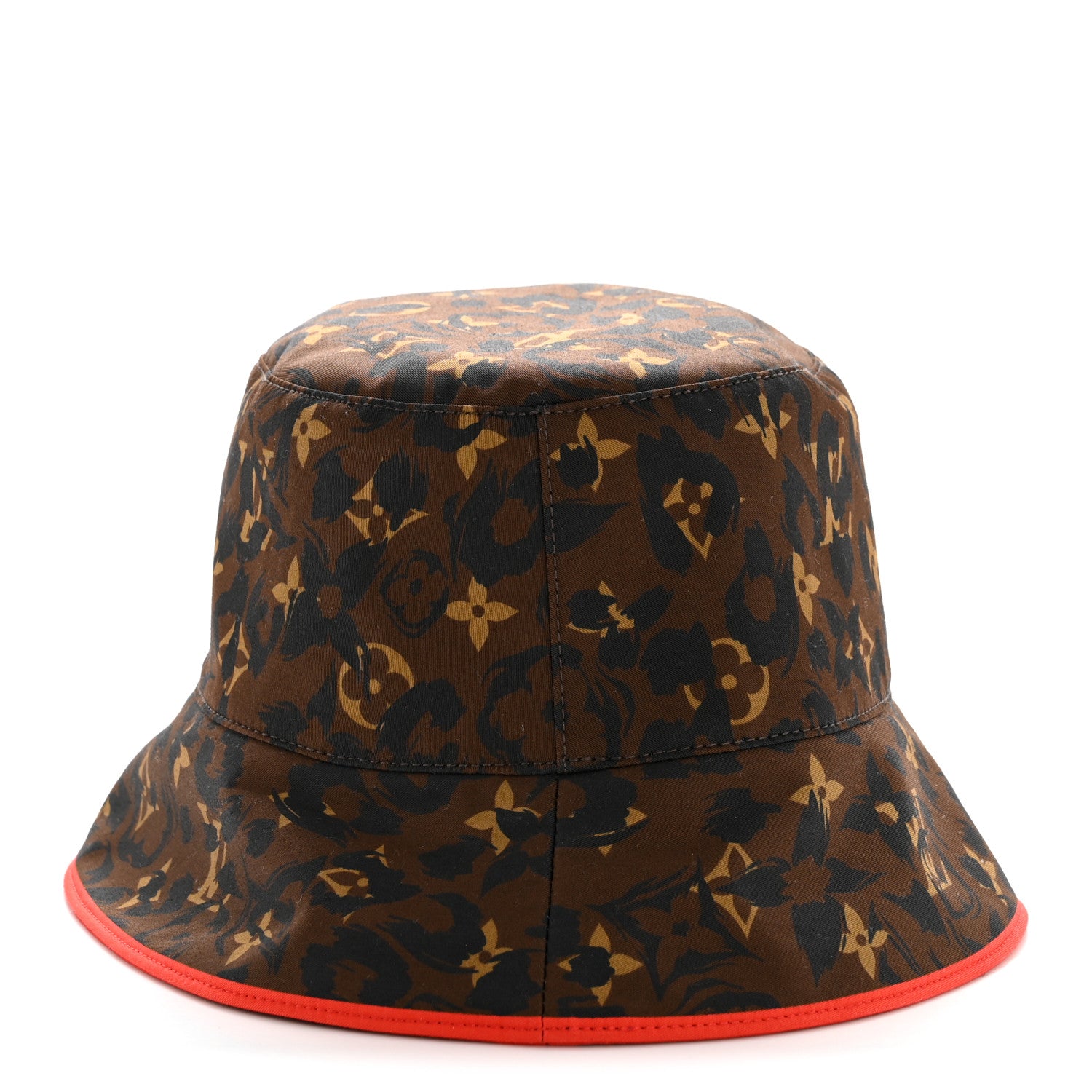 Louis Vuitton Cotton LV Safari Bucket Hat S Black Red 1856126
