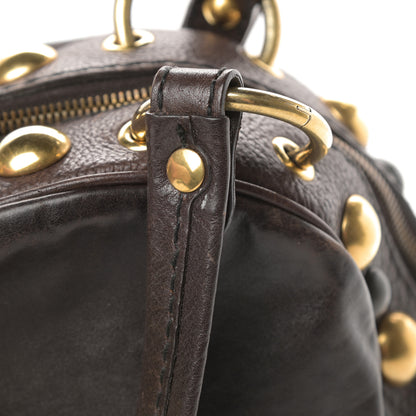Gucci Calfskin Medium Babouska Dome Satchel Dark Brown 15 of 16