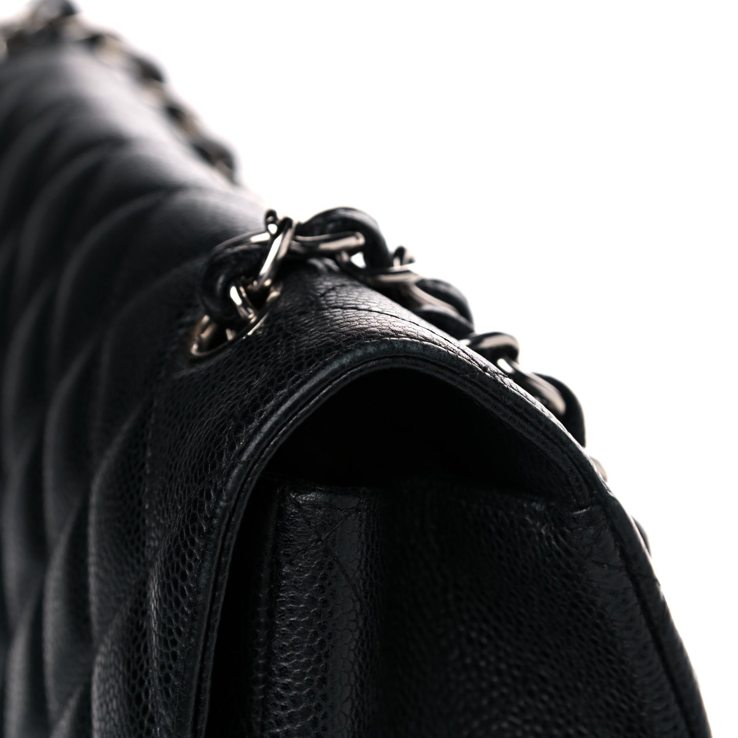 Caviar Quilted Maxi Single Flap Black