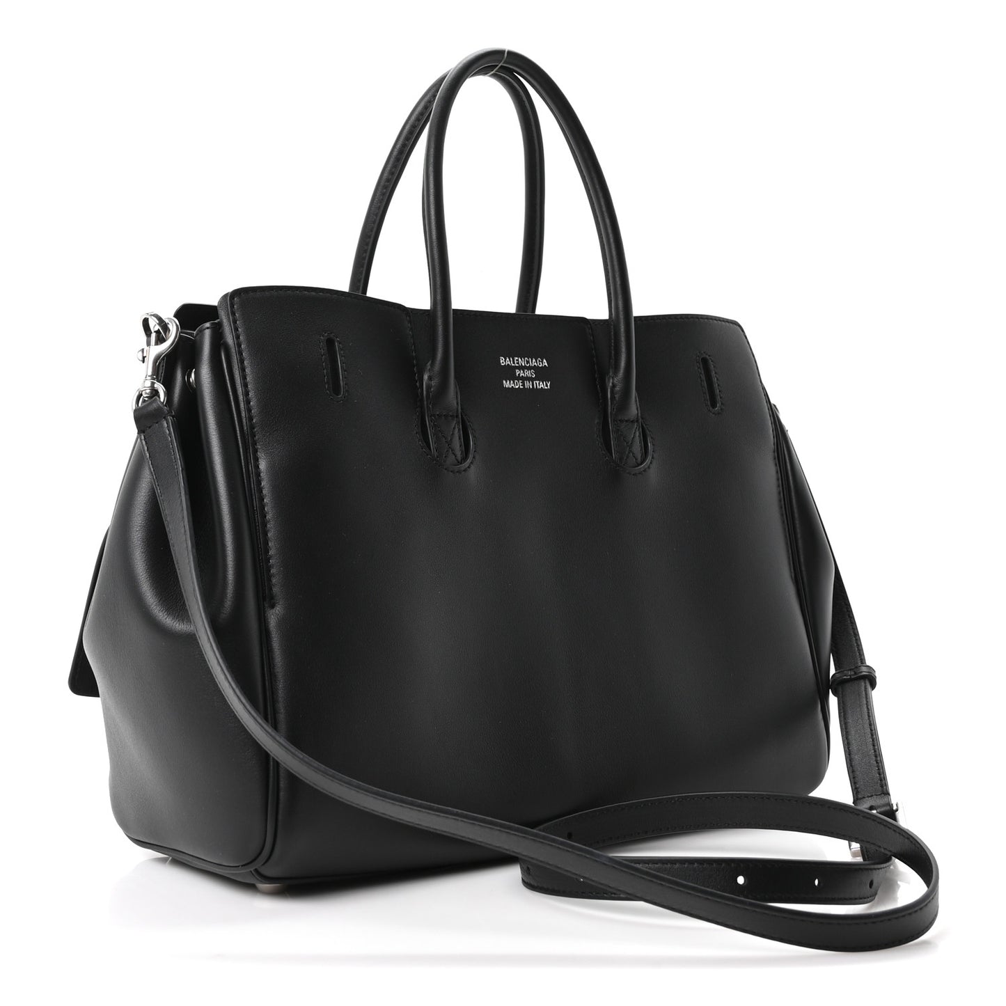Smooth Calfskin Small Bel Air Carry All Bag Black