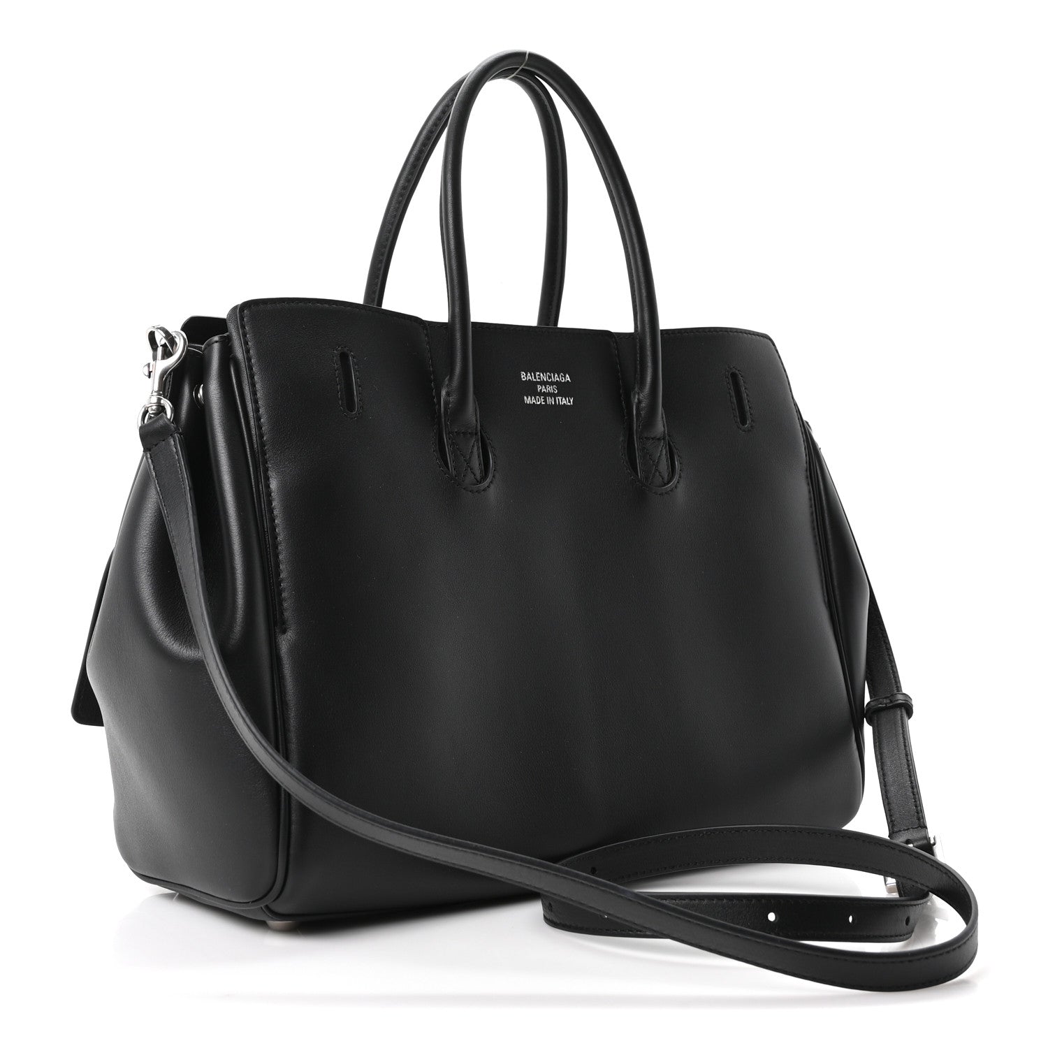 Balenciaga Smooth Calfskin Small Bel Air Carry All Bag Black 3 of 9
