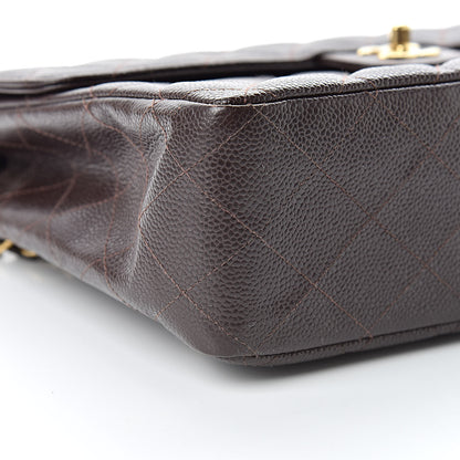 Chanel Caviar Quilted Jumbo Single Flap Brown 9 of 12