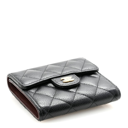 Chanel Caviar Quilted Compact Flap Wallet Black 4 of 9