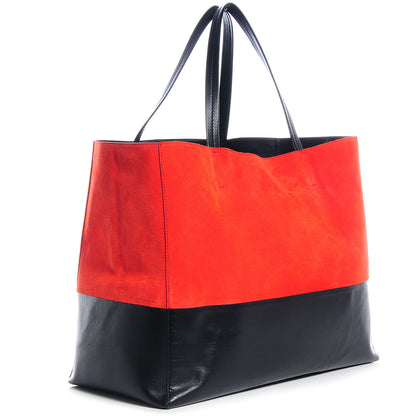 Celine Lambskin Suede Horizontal Bi-Cabas Coral 3 of 8