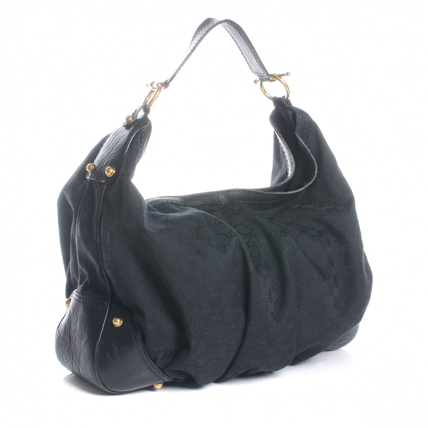 Monogram Large Jockey Hobo Black