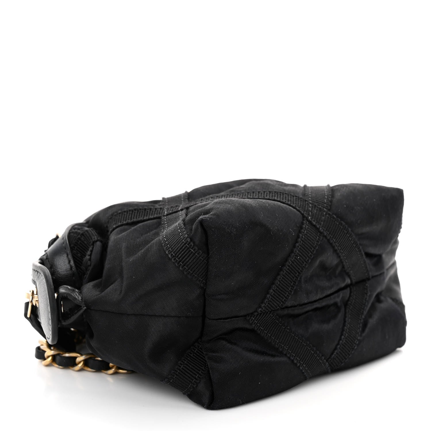 Chanel Nylon Grosgrain Quilted Lifestyle Clutch with Chain Black 4 of 10