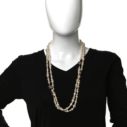 Chanel Pearl CC Long Necklace Light Gold 2 of 7