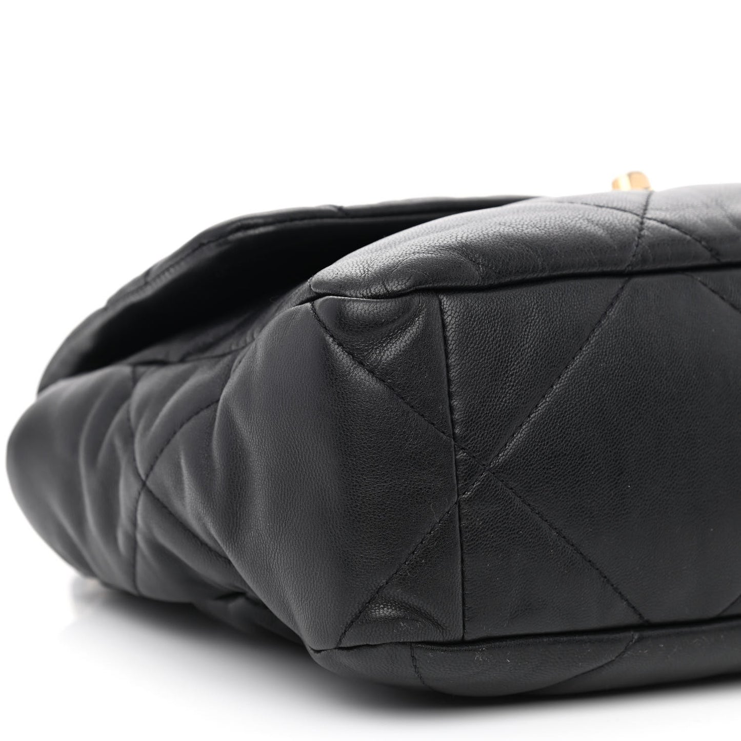 Lambskin Quilted Large Chanel 19 Flap Black