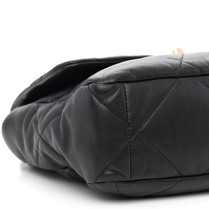 Chanel Lambskin Quilted Large Chanel 19 Flap Black 10 of 11