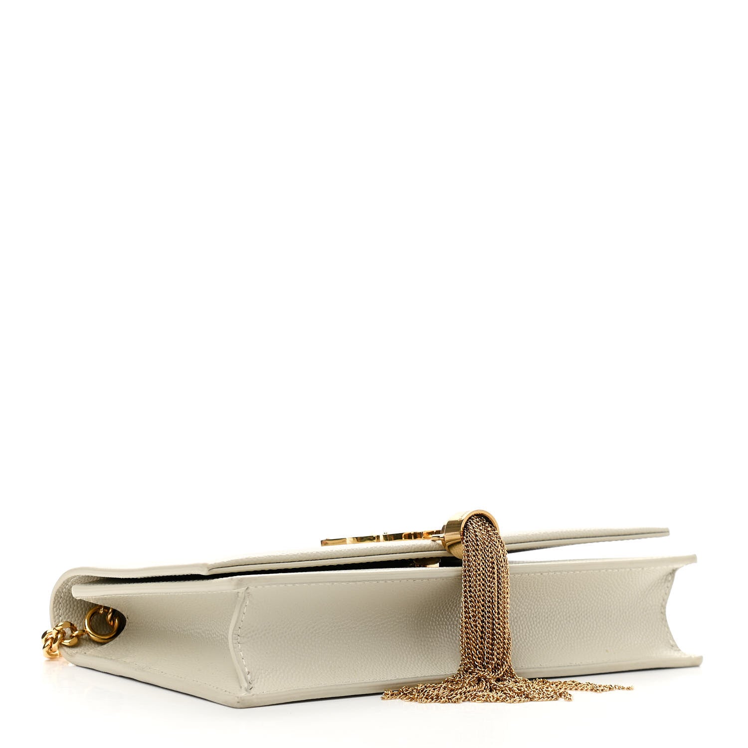 Saint Laurent Grain De Poudre Classic Monogram Kate Tassel Chain Wallet Crema Soft 3 of 11