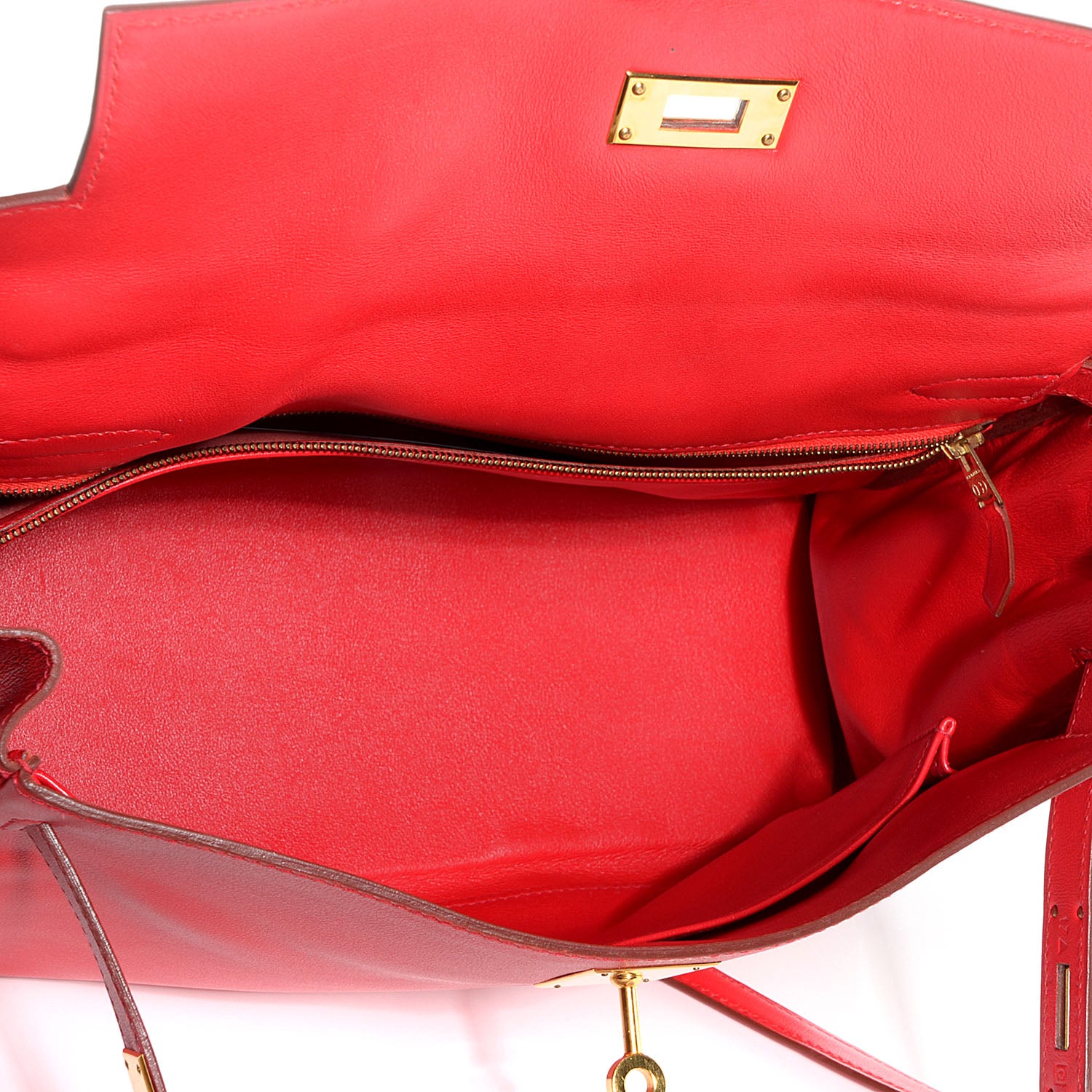 Hermes Veau Gulliver Kelly Retourne 28 Rouge Vif 21 of 24