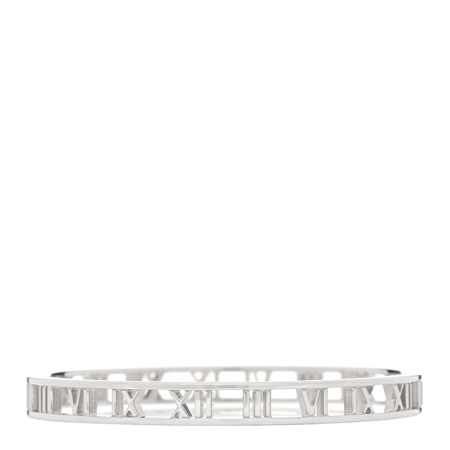 Tiffany Sterling Silver Narrow Atlas Open Bangle Bracelet 2 of 4