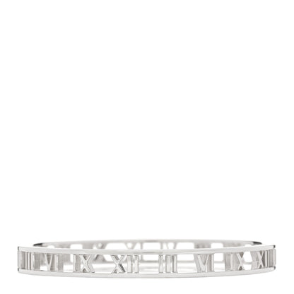 Tiffany Sterling Silver Narrow Atlas Open Bangle Bracelet 2 of 4