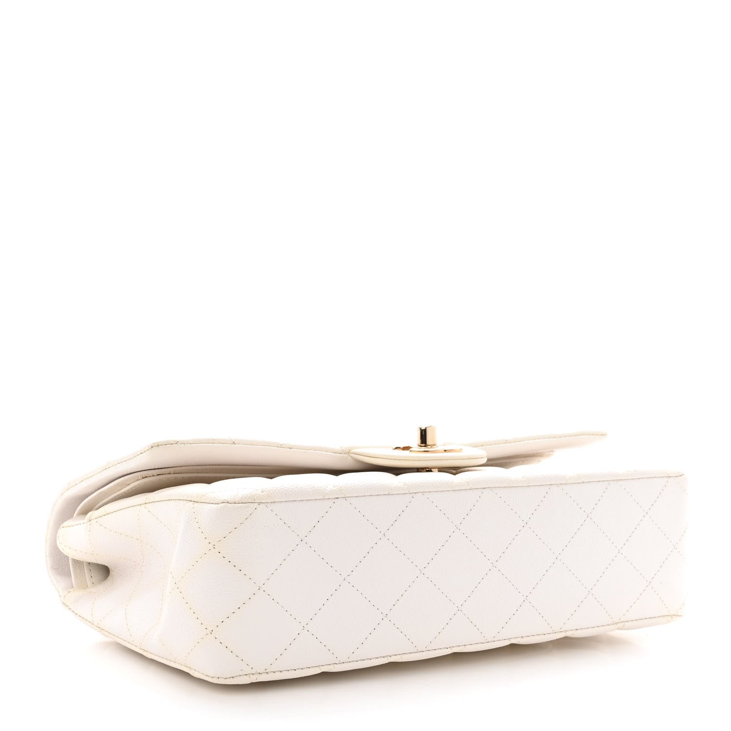 Chanel Caviar Quilted Medium Double Flap White 4 of 11