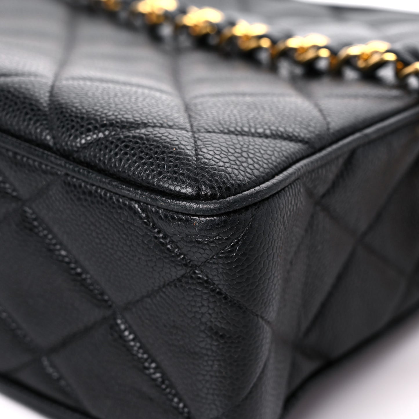 Caviar Quilted Flap Black
