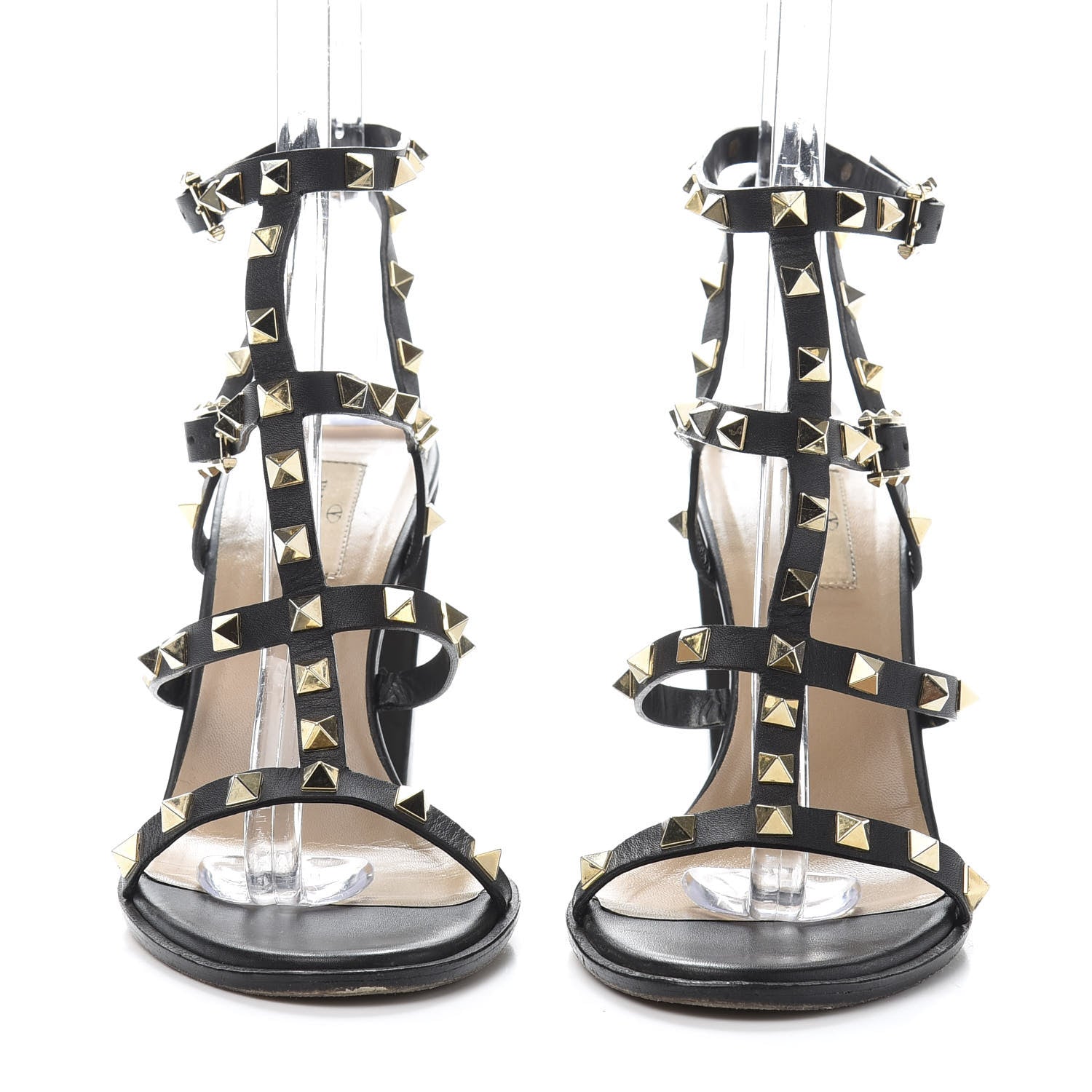 Valentino Garavani Calfskin Rockstud 90mm City Sandals 40 Black 2 of 7