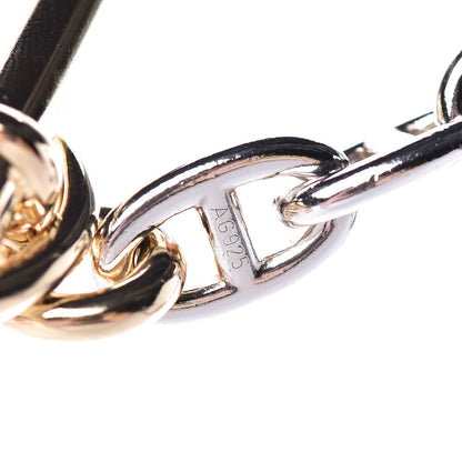 Hermes Sterling Silver 18K Yellow Gold Farandole Toggle Necklace 5 of 7