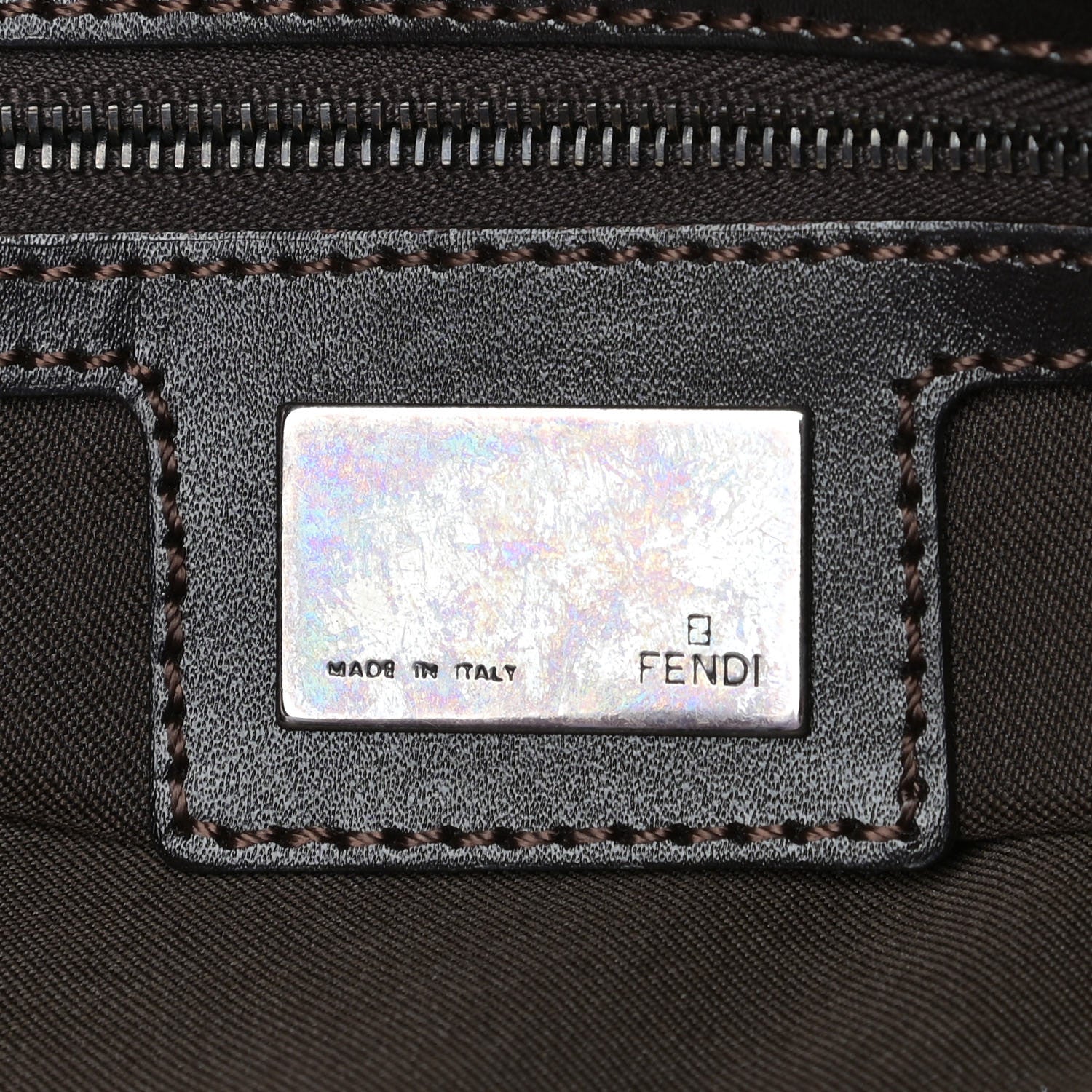 Fendi Zucchino Small Shoulder Tobacco 7 of 10