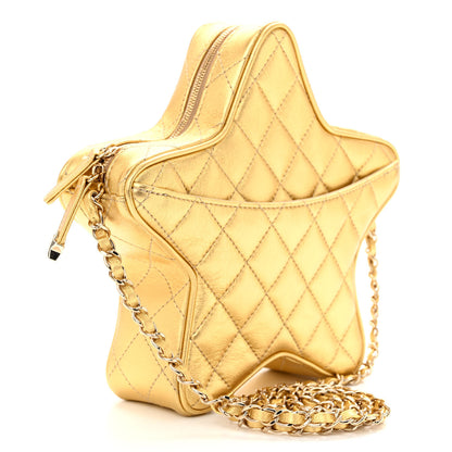 Chanel Metallic Lambskin Quilted Walk Of Fame Star Bag Gold 3 of 11