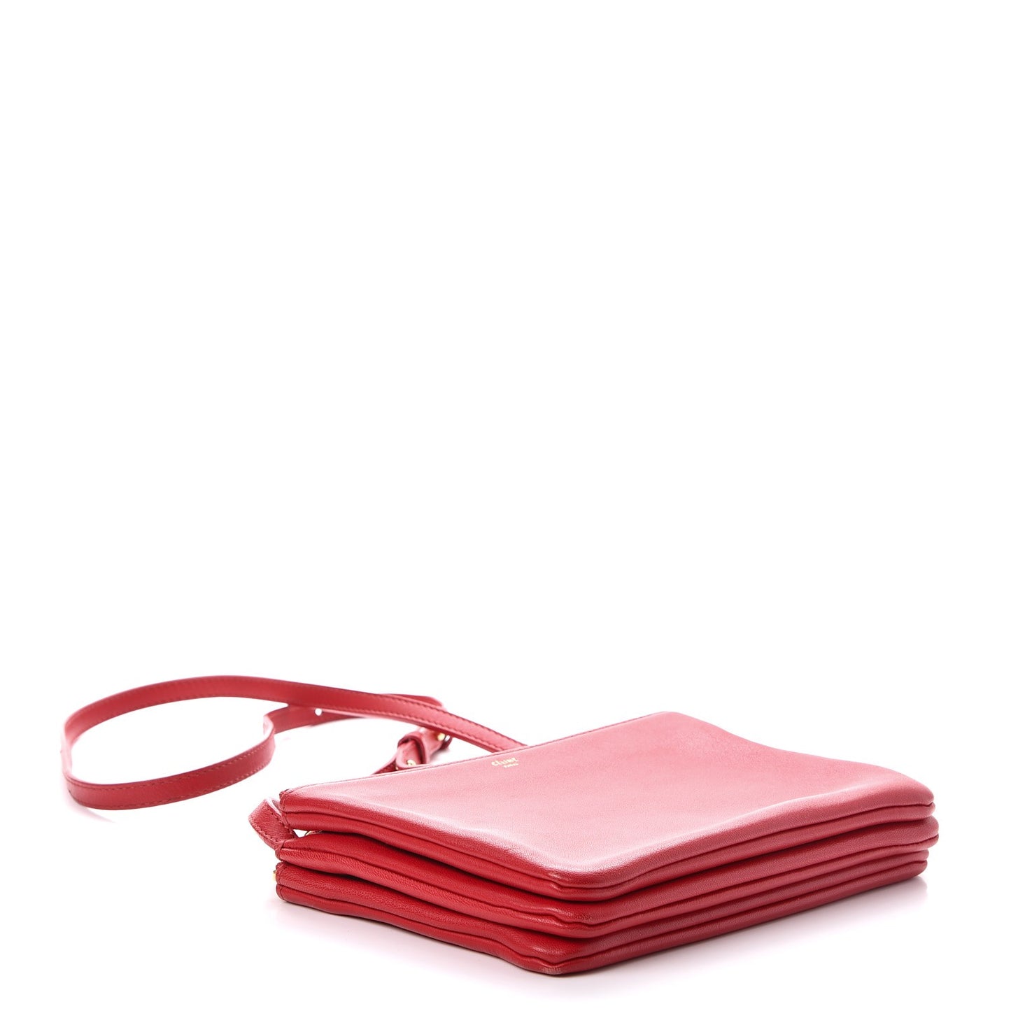 Lambskin Small Trio Crossbody Bag Red