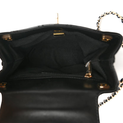 Chanel Patent Quilted Shiny Coco Small Flap Hobo Black 5 of 12