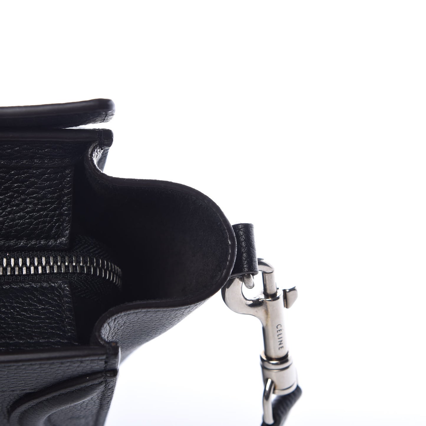 Drummed Calfskin Nano Luggage Black