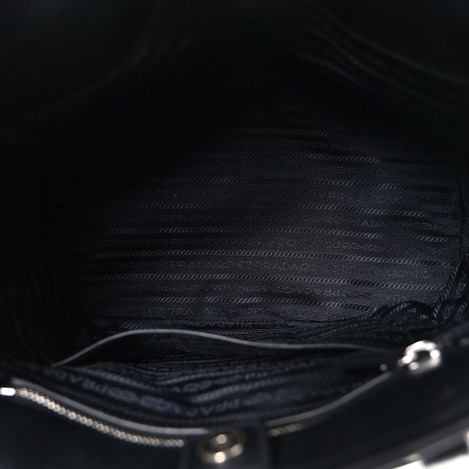 Prada Tessuto Nylon Soft Calf Tote Black 5 of 9