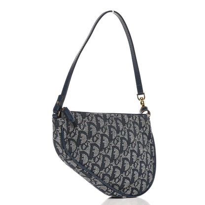 Christian Dior Monogram Mini Saddle Pochette Blue 3 of 7