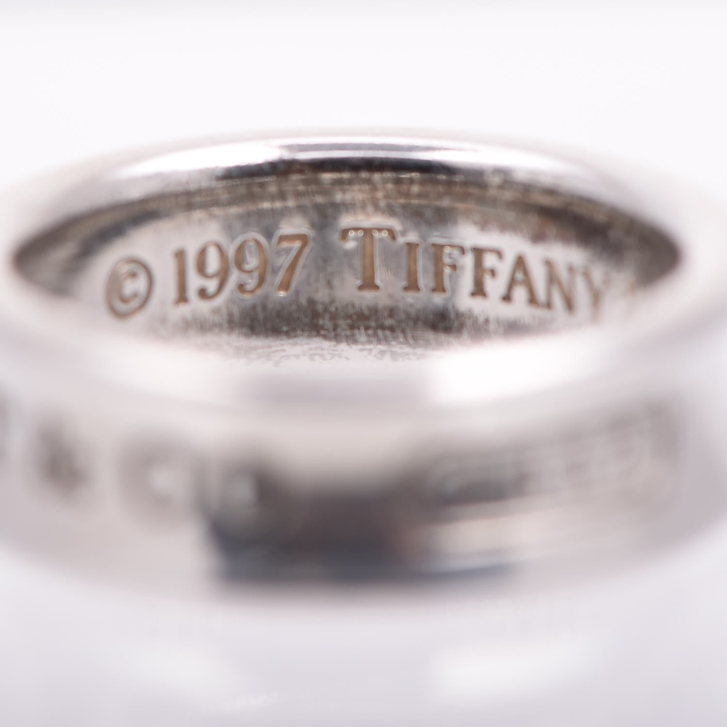 Tiffany Sterling Silver 1837 Band Ring 54 7 3 of 4
