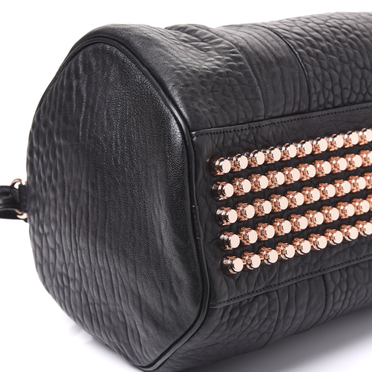 Alexander Wang Pebbled Lambskin Rocco Black Rose Gold Hardware 5 of 8