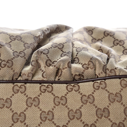 Gucci Monogram Large Jockey Hobo Dark Brown 10 of 16