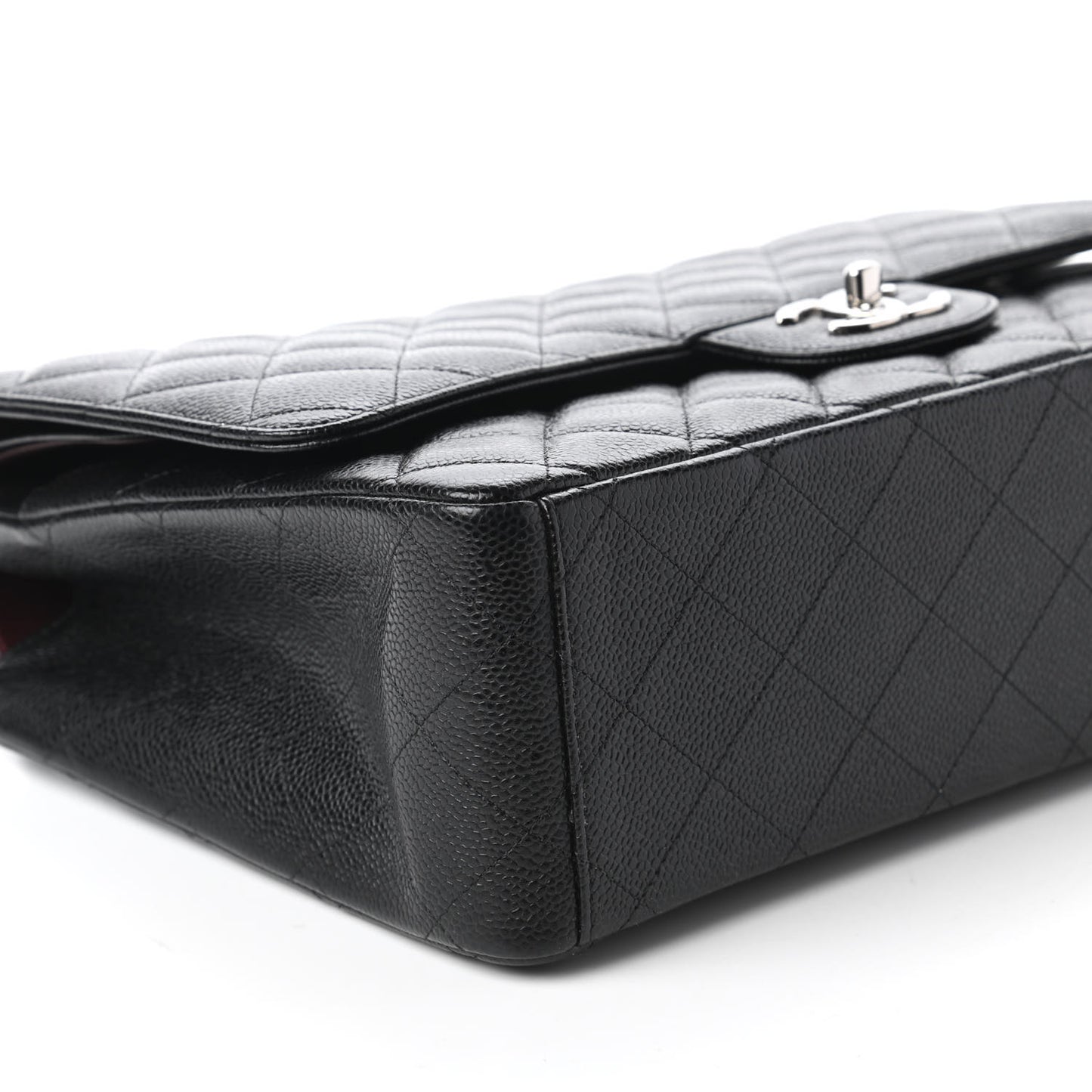 Caviar Quilted Maxi Double Flap Black
