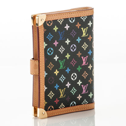 Louis Vuitton Monogram Multicolor Small Ring Agenda Cover Black 3 of 7