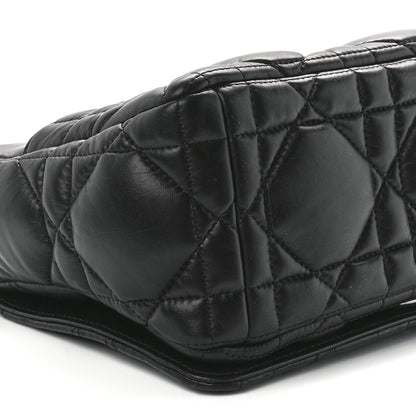 Christian Dior Lambskin Macrocannage Medium Caro Bag Black 9 of 10