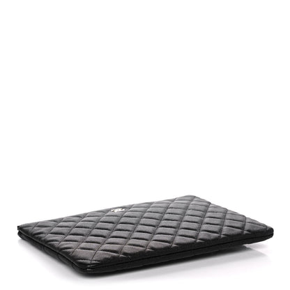 Chanel Caviar Quilted Medium Cosmetic Case Black 4 of 10