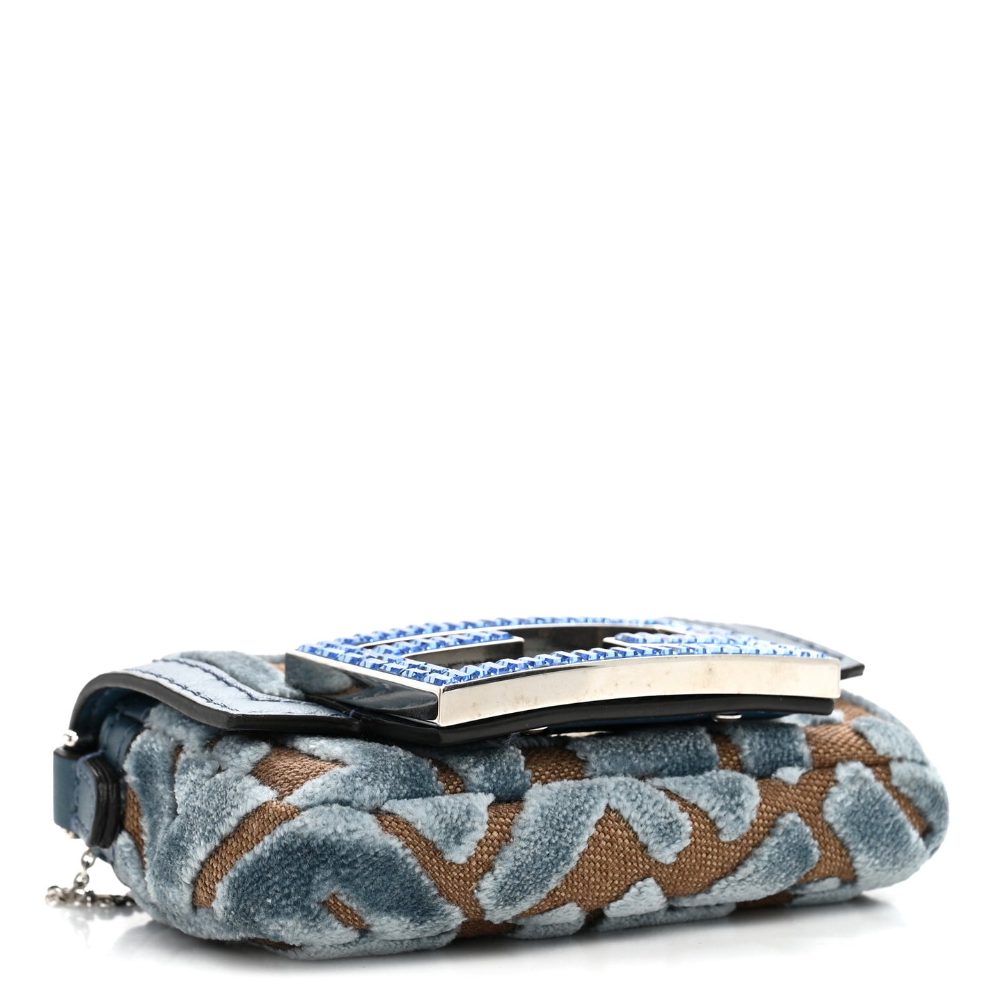 Velvet Jacquard FF Crystal Nano Baguette Charm Anice