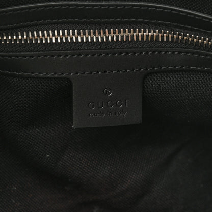 Gucci Soft GG Supreme Monogram Appia Calfskin Web Large Carry On Duffle Bag Black Grey 5 of 9