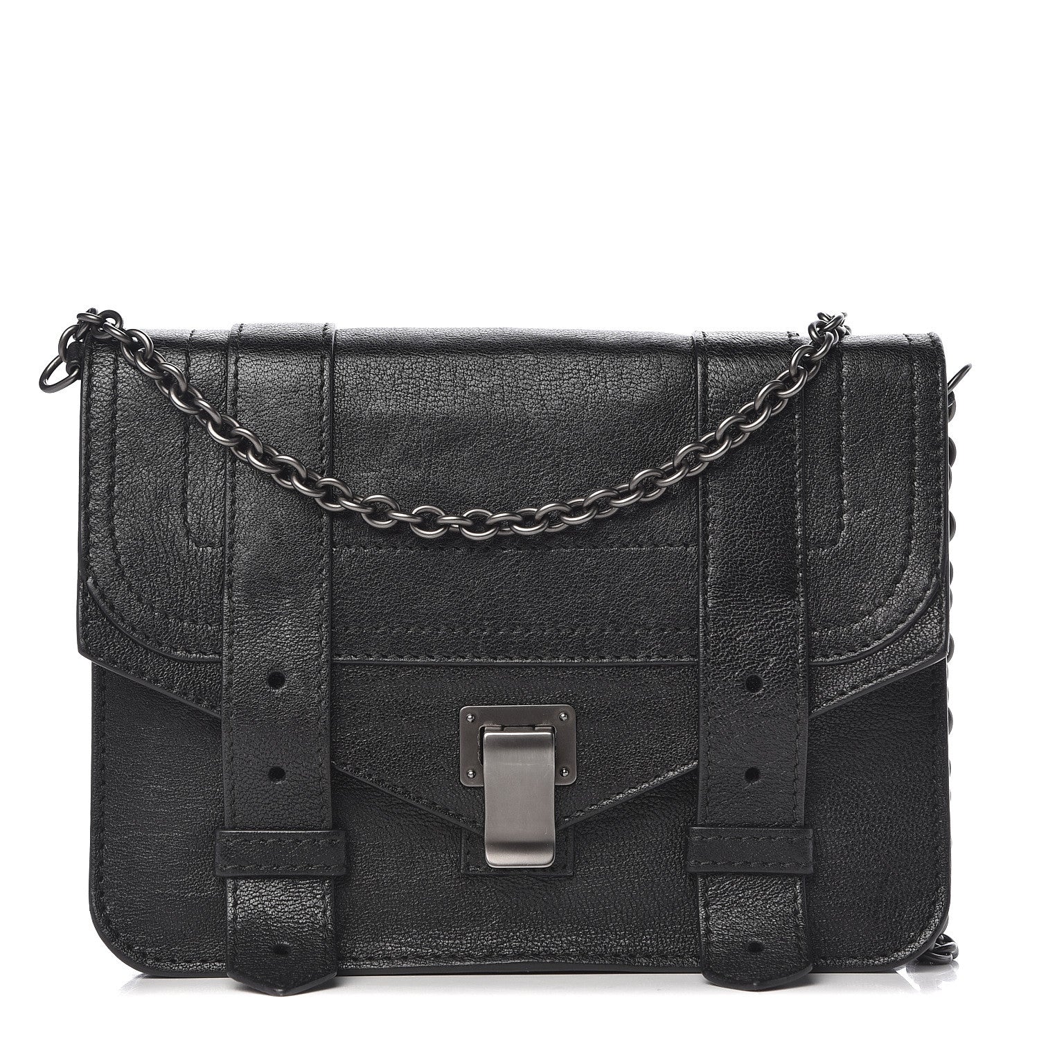 Proenza Schouler Lambskin PS1 Large Chain Wallet Black 1 of 11