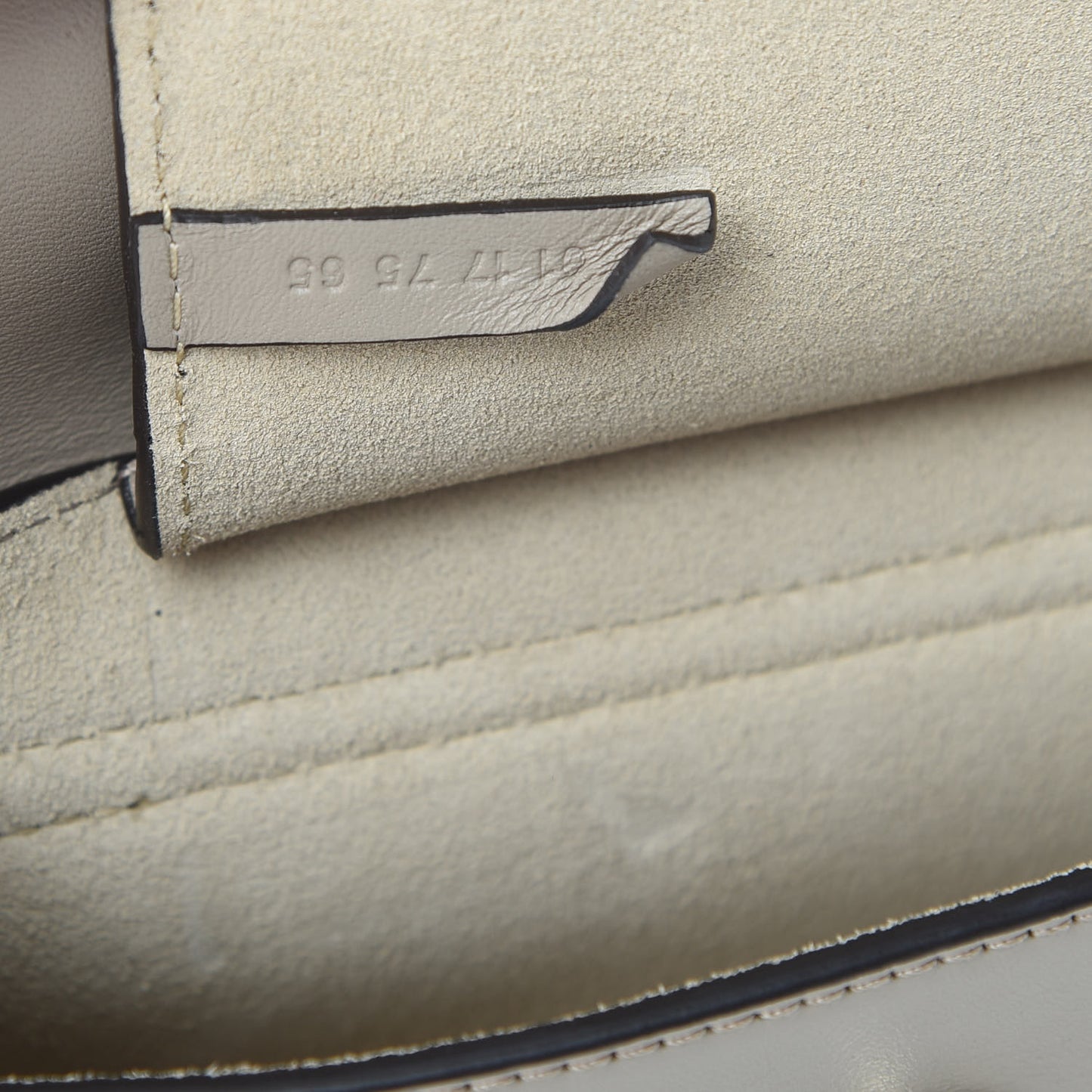 Suede Calfskin Mini Faye Shoulder Bag Motty Grey