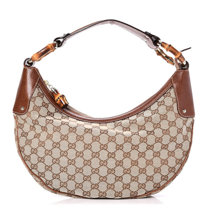 Gucci Monogram Bamboo Ring Hobo Brown 1 of 7