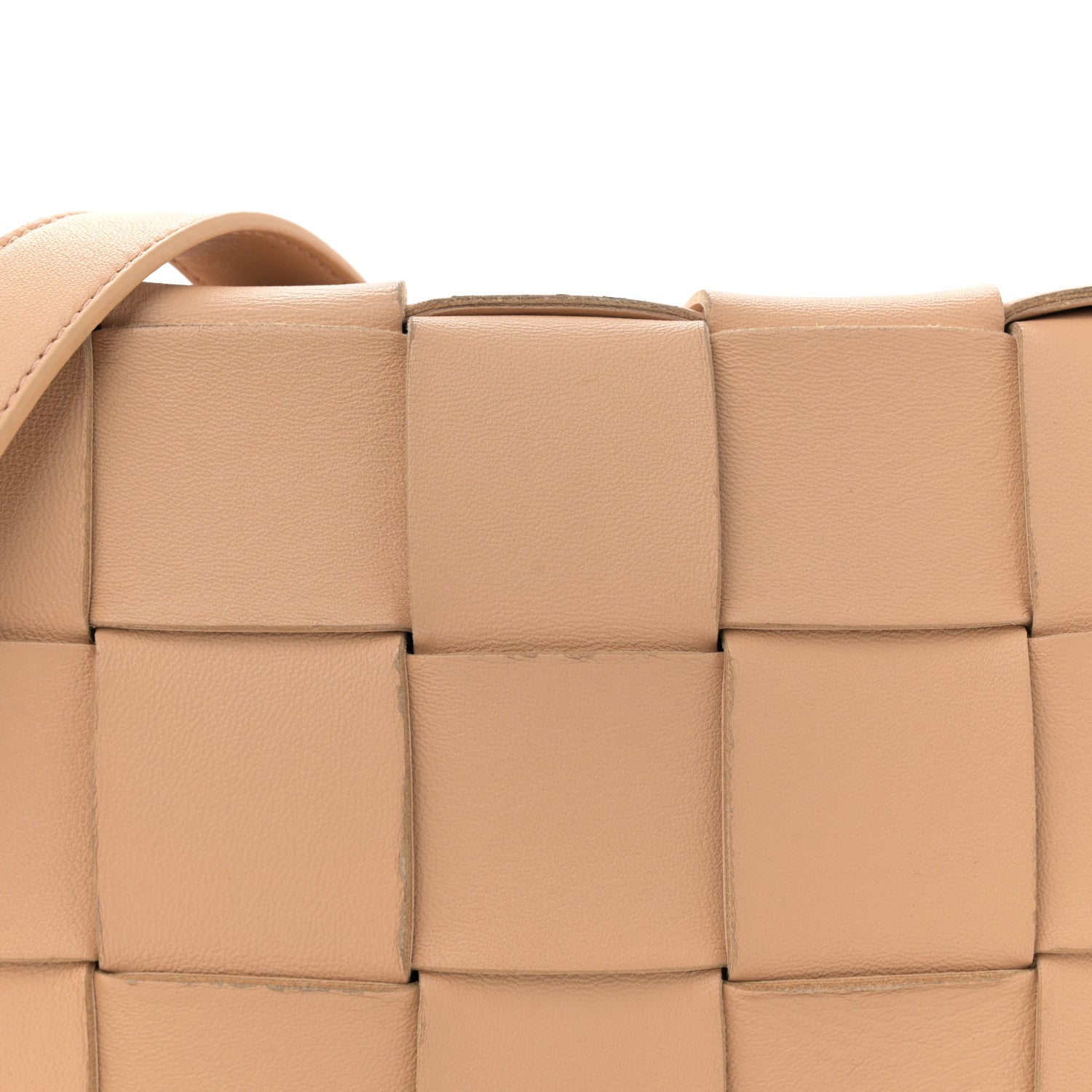 Bottega Veneta Lambskin Maxi Intrecciato Cassette Crossbody Bag Almond 8 of 13