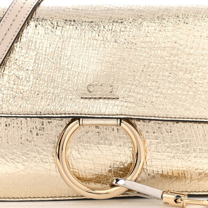 Chloe Metallic Calfskin Small Faye Shoulder Bag Gold 7 of 9