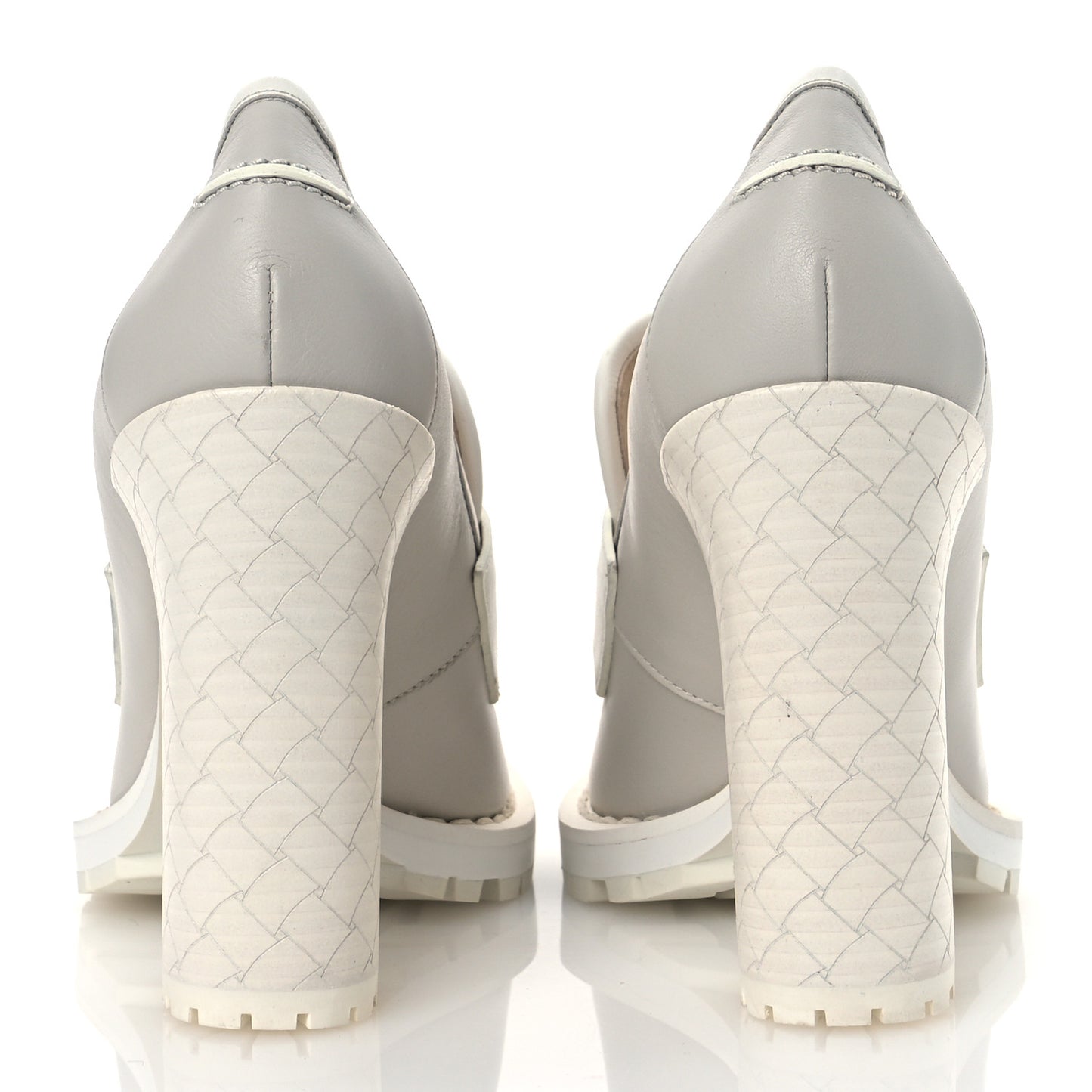 Calfskin Loafer Pumps 39.5 Mist Bianco