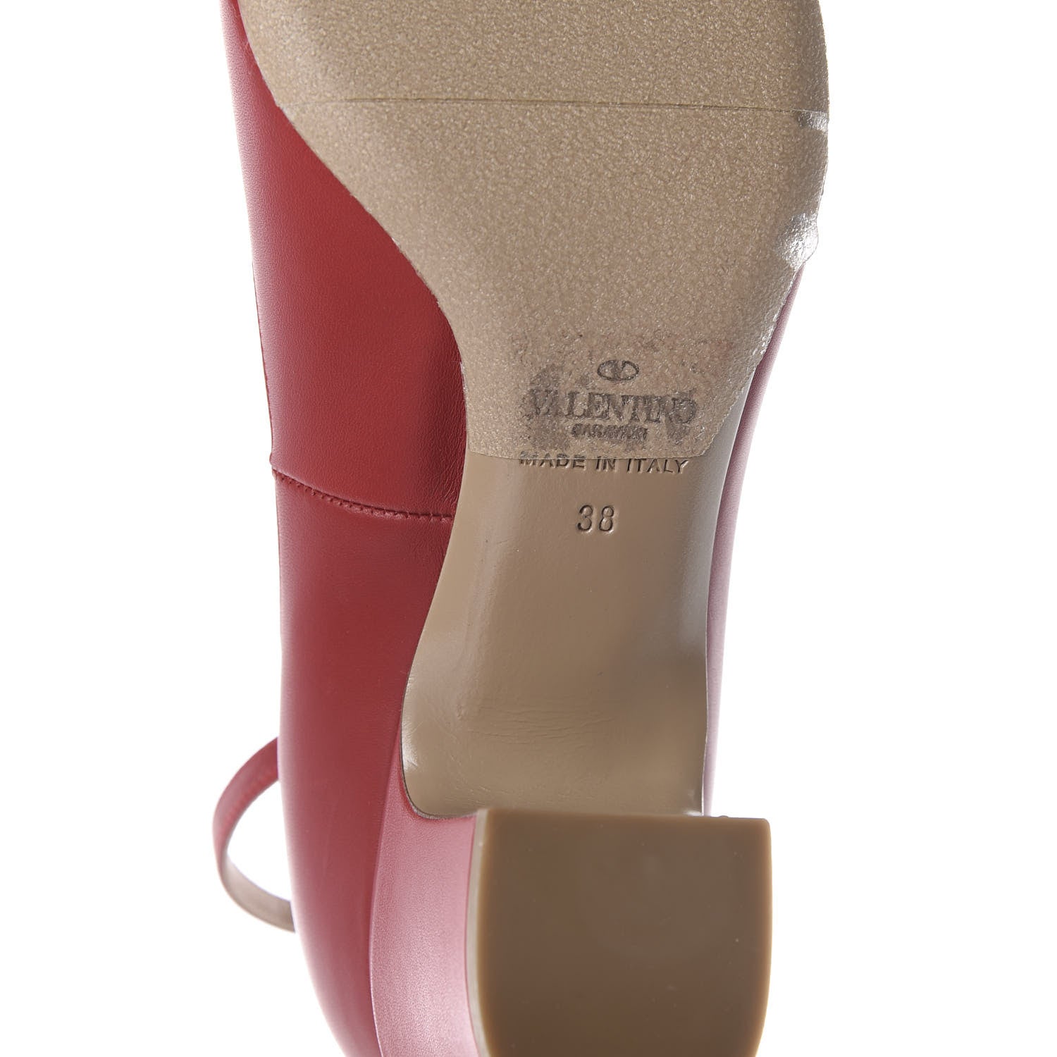 Valentino Garavani Calfskin Tan-Go Mary Jane 60mm Pumps 38 Red 8 of 10
