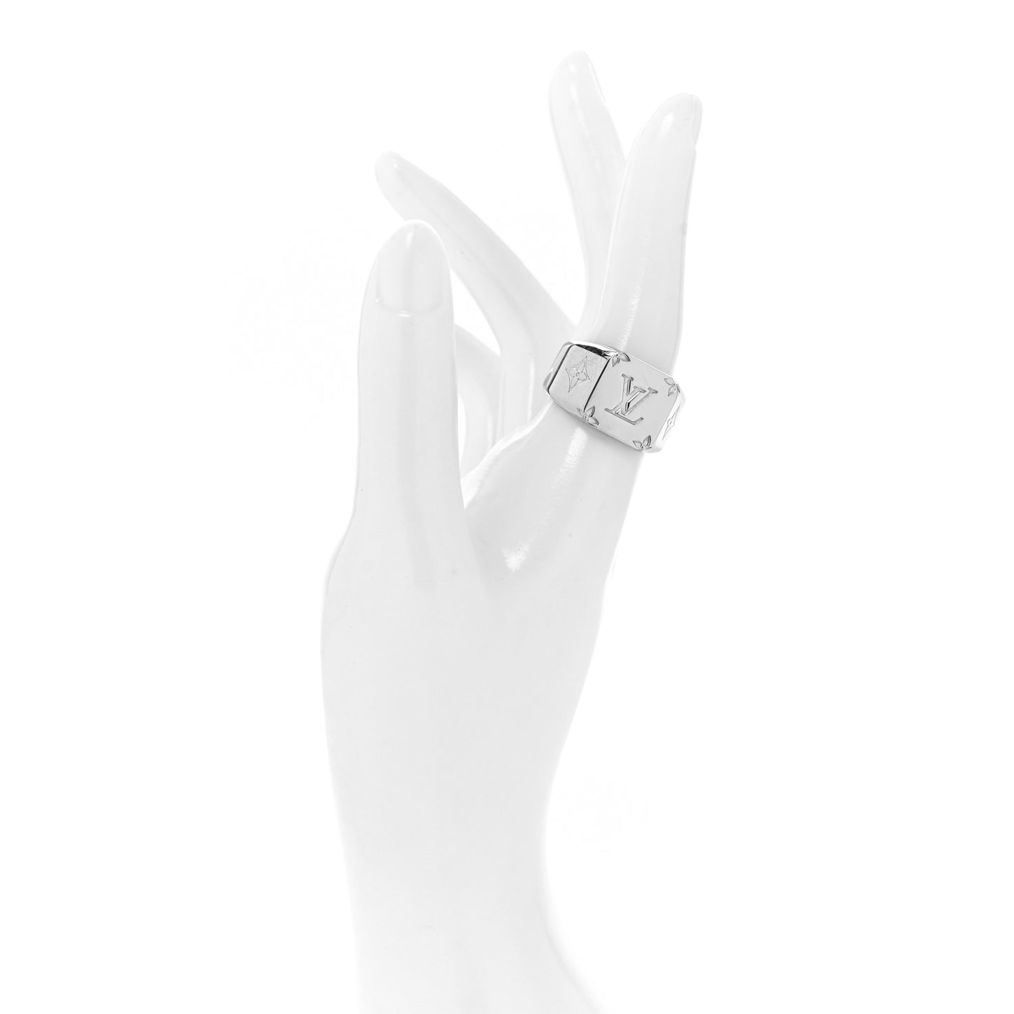 Monogram Signet Ring L 60 9 Palladium