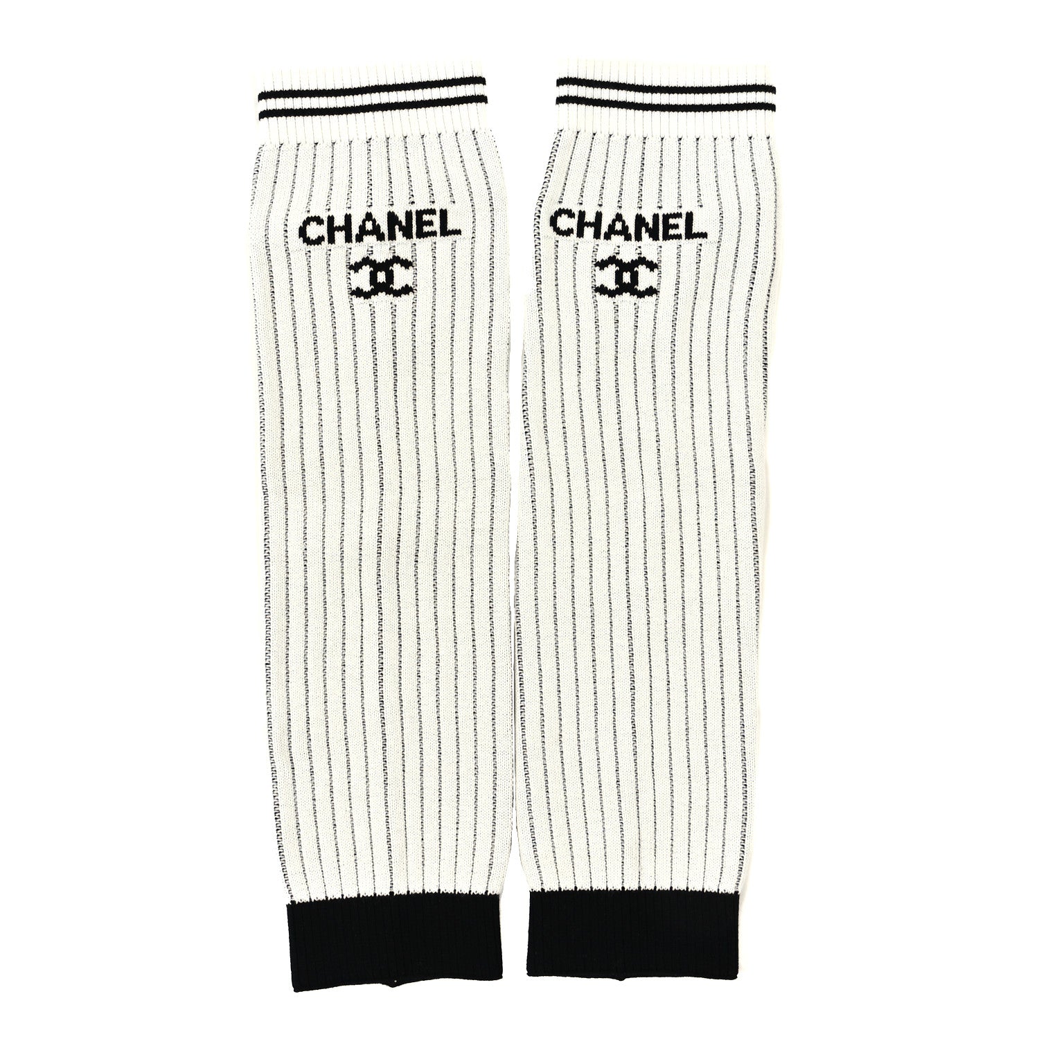 Chanel Combat Boot Leg Warmers White 1 of 3