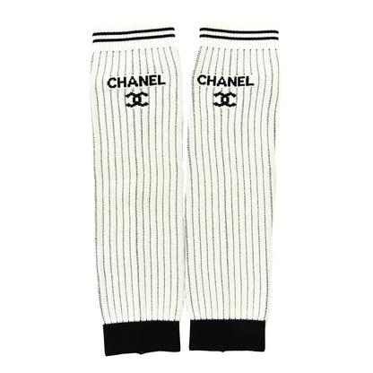 Chanel Combat Boot Leg Warmers White 1 of 3