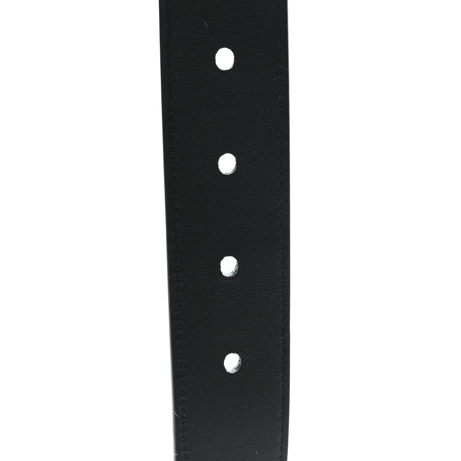 Saint Laurent Suede Monogram Square Buckle Belt 80 32 Black 5 of 5